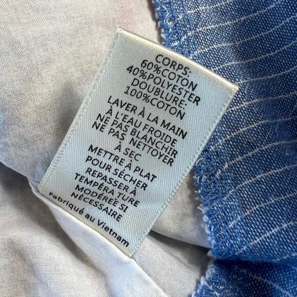 JOA Women's Medium Off The Shoulder Strapless Blue Embroidered Flower - Picture 5 of 9